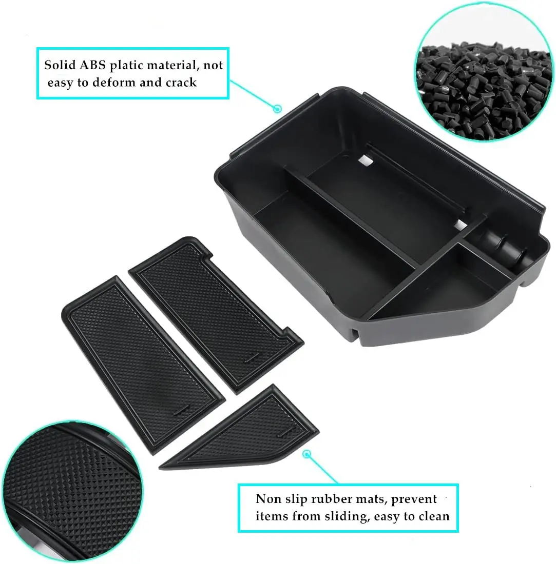 MARCHFA Black Center Console Organizer Tray for Kia EV6 2022-2026 | Fits Armrest Storage Box Insert - view 3