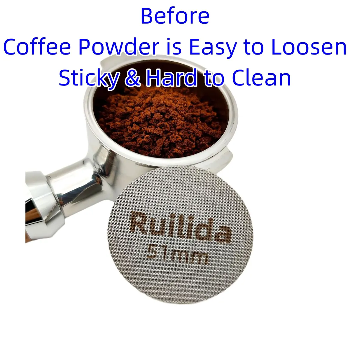 Ruilida Espresso Puck Screen 51mm | Reusable Stainless Steel Filter Plate for Espresso Portafilter (51mm) - view 3