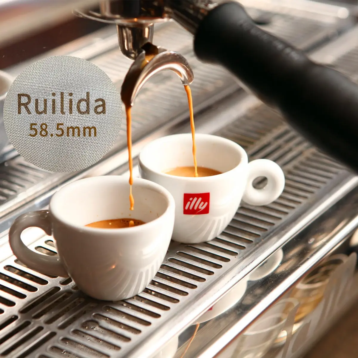 Ruilida Espresso Puck Screen 58.5mm | Reusable 150μm Stainless Steel Filter Plate - view 6