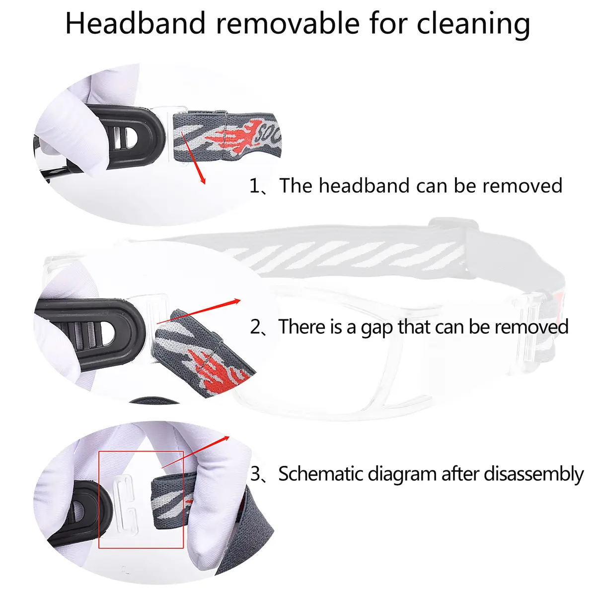 SooGree Racquetball Goggles for Men Women | Impact-Resistant Polycarbonate Safety Eyewear (Medium) - view 6