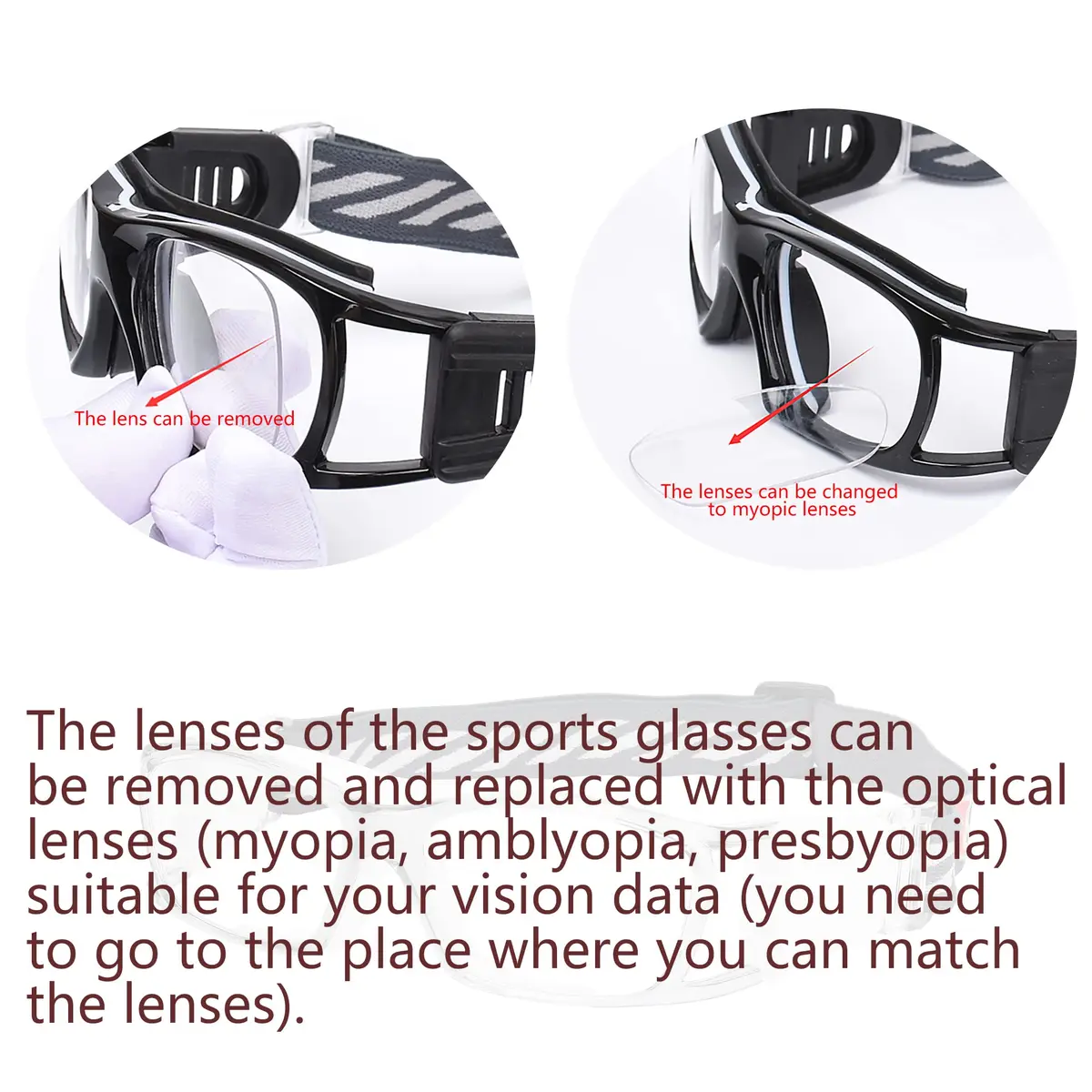 SooGree Racquetball Goggles for Men Women | Impact-Resistant Polycarbonate Safety Eyewear (Medium) - view 3