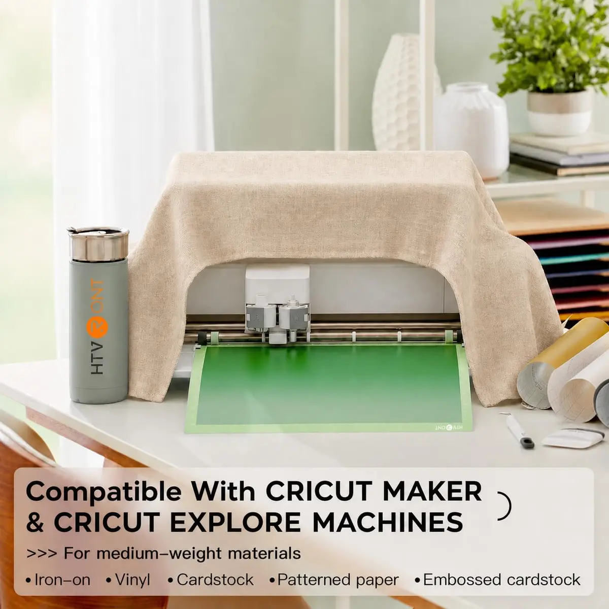 HTVRONT Standard Stickiness Cutting Mats 12x12 Inch (30.5x30.5 cm), 2 Pack | Compatible with Cricut Machines - view 6