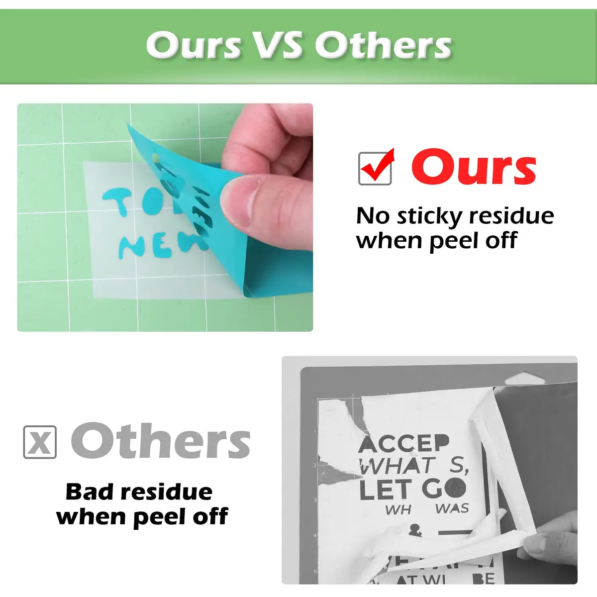 HTVRONT Standard Stickiness Cutting Mats 12x12 Inch (30.5x30.5 cm), 2 Pack | Compatible with Cricut Machines - view 7