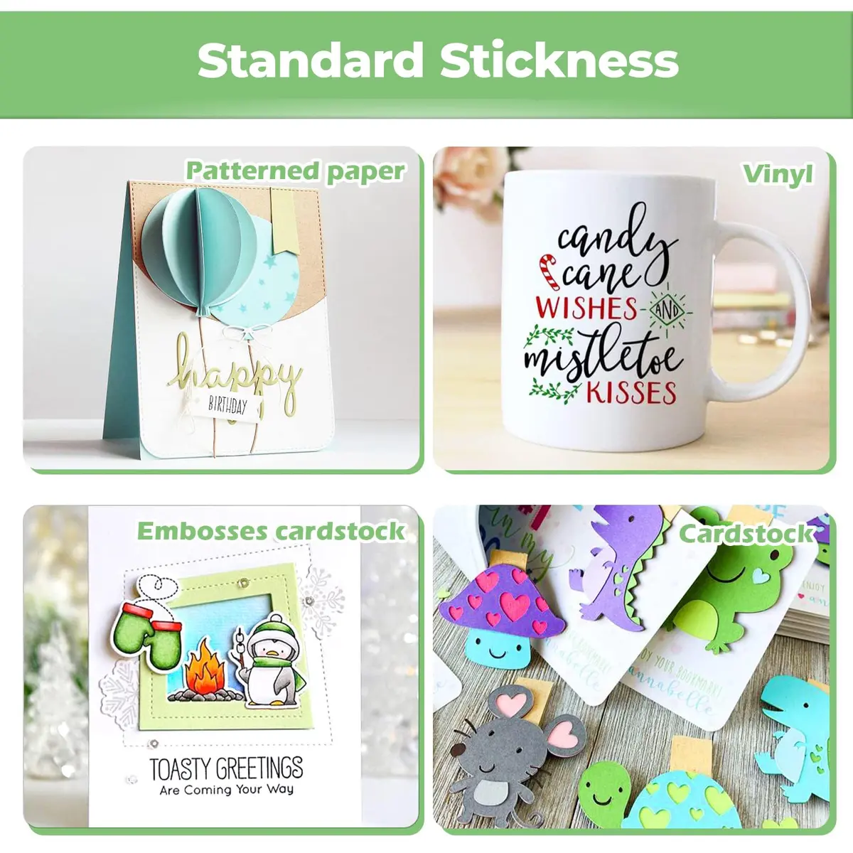 HTVRONT Standard Stickiness Cutting Mats 12x12 Inch (30.5x30.5 cm), 2 Pack | Compatible with Cricut Machines - view 3