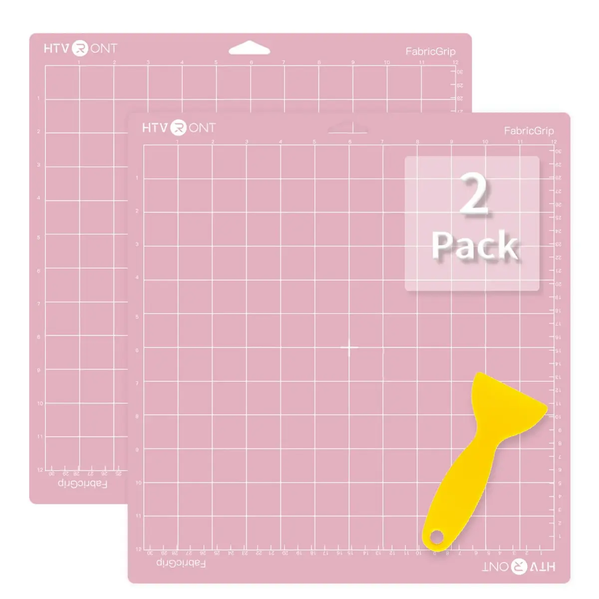 HTVRONT Fabric Grip Cutting Mats 12x12 Inch (2-Pack) | Self-Healing PVC for Cricut Machines - main product image