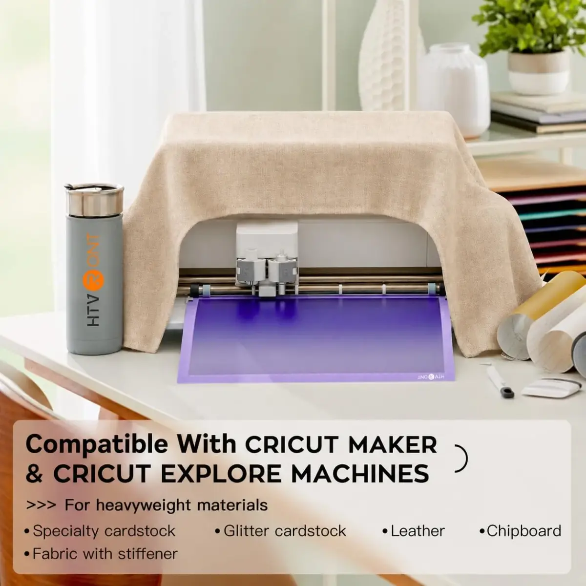 HTVRONT Strong Grip Cutting Mat 12x12 Inch, 2 Pack Purple | Self-Healing PVC for Quilting & Crafting - view 6