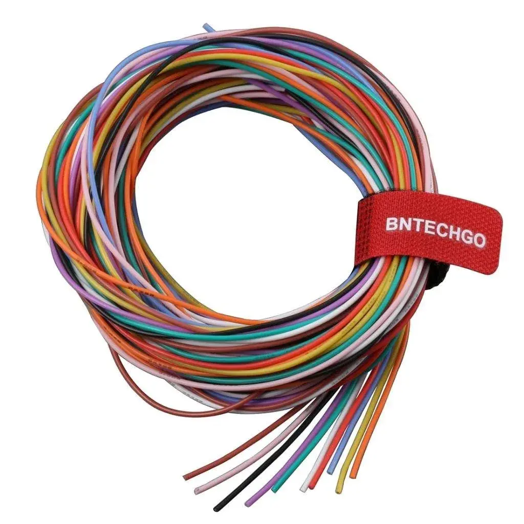 BNTECHGO 26 AWG Silicone Wire Kit - 10 Colors, 5 ft Each (50 ft Total) - main product image