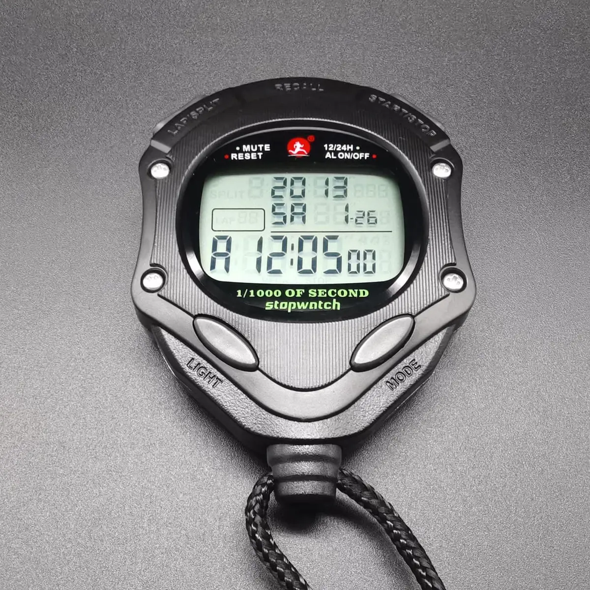 Rolilink Digital Stopwatch Timer with Backlight & 100 Lap Memory | Accurate 0.001s Timing for Sports Coaches - view 6