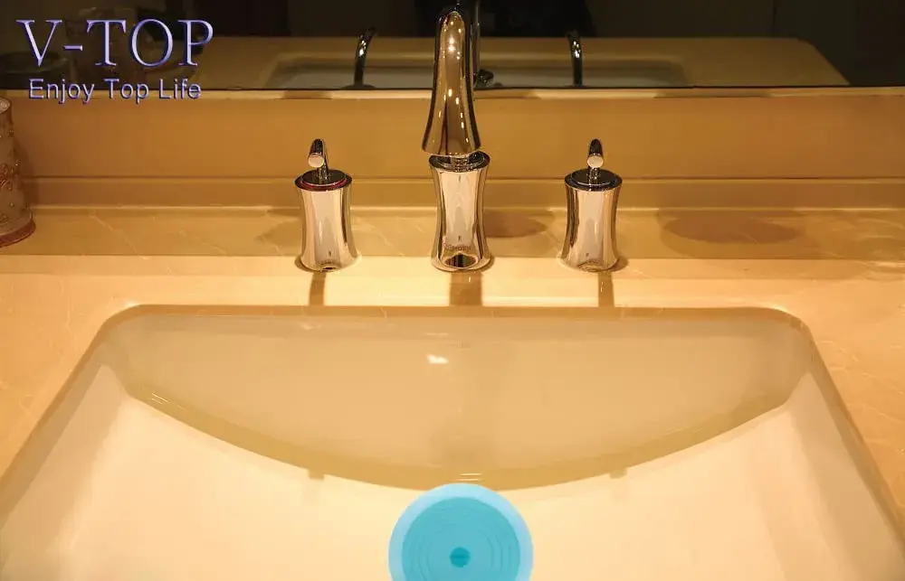 V-TOP Tub Stopper 2 Pack, 6 inch Blue Transparent Silicone Drain Plug | Universal Fit for Kitchen, Bath, Laundry - view 5