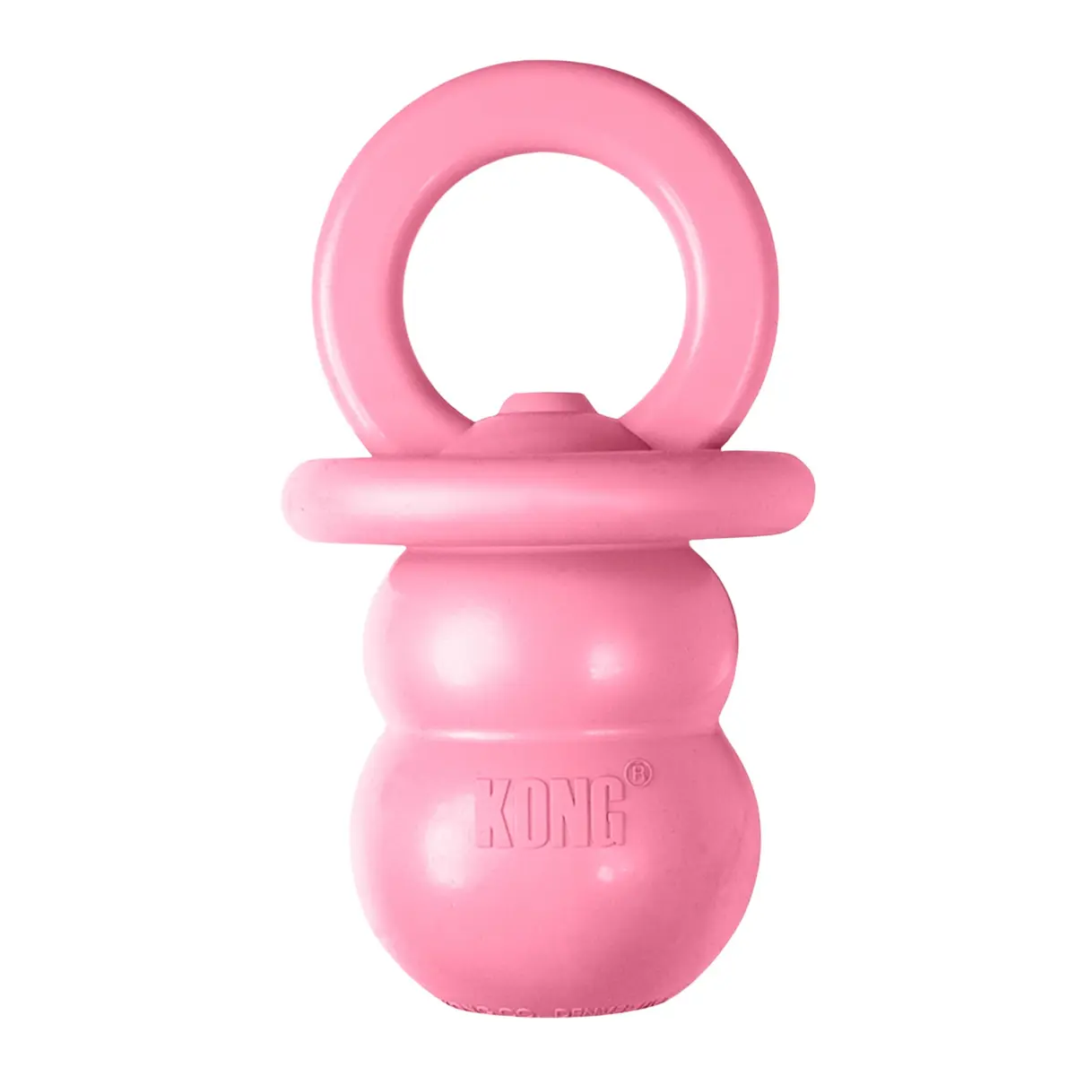 KONG Puppy Binkie | Natural Rubber Teething Toy for Medium Puppies, Pink - main product image