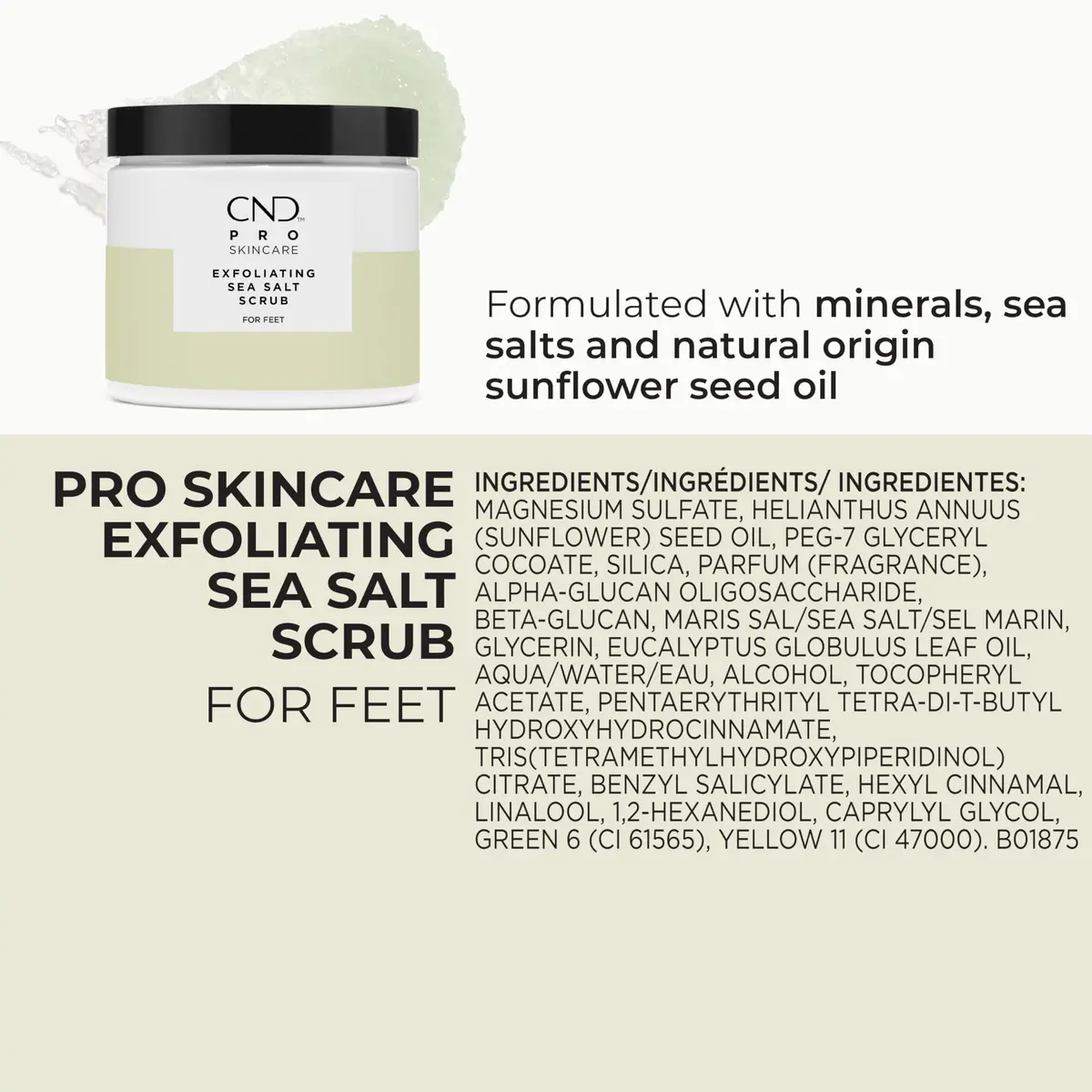 CND Pro Skincare Exfoliating Sea Salt Scrub for Feet | Gentle, Moisturizing, 18 fl oz - view 6