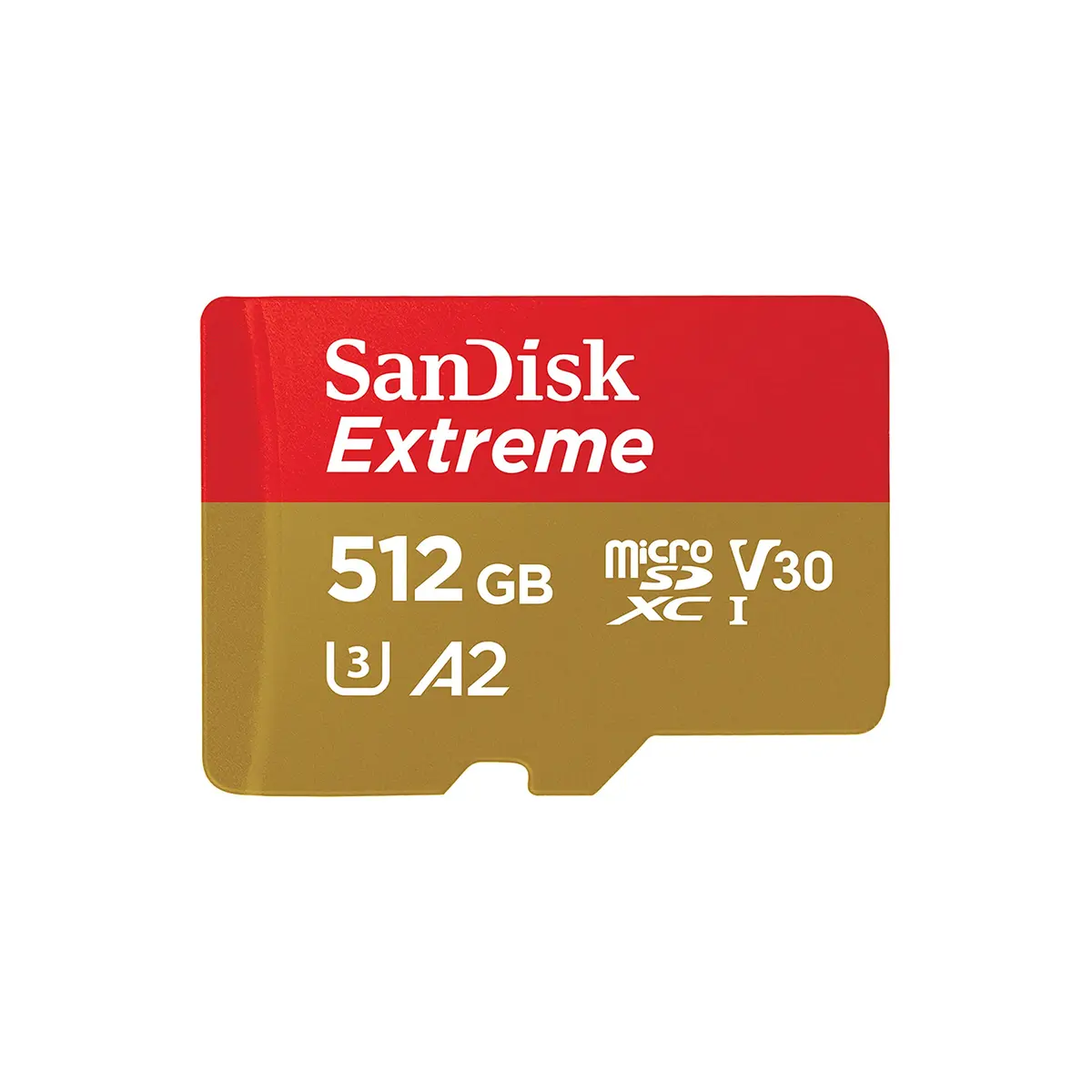 SanDisk 512GB Extreme microSDXC UHS-I Memory Card with Adapter - 190MB/s Read, 130MB/s Write, 4K UHD, A2, C10, U3, V30 - main product image