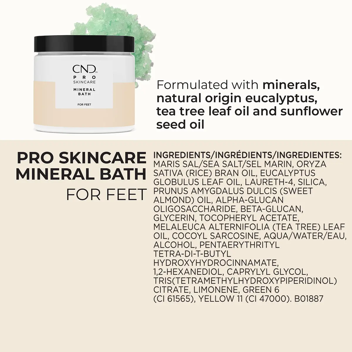 CND Pro Skincare Mineral Bath for Feet, 18 fl oz | Hydrates & Softens Dry Skin - view 6