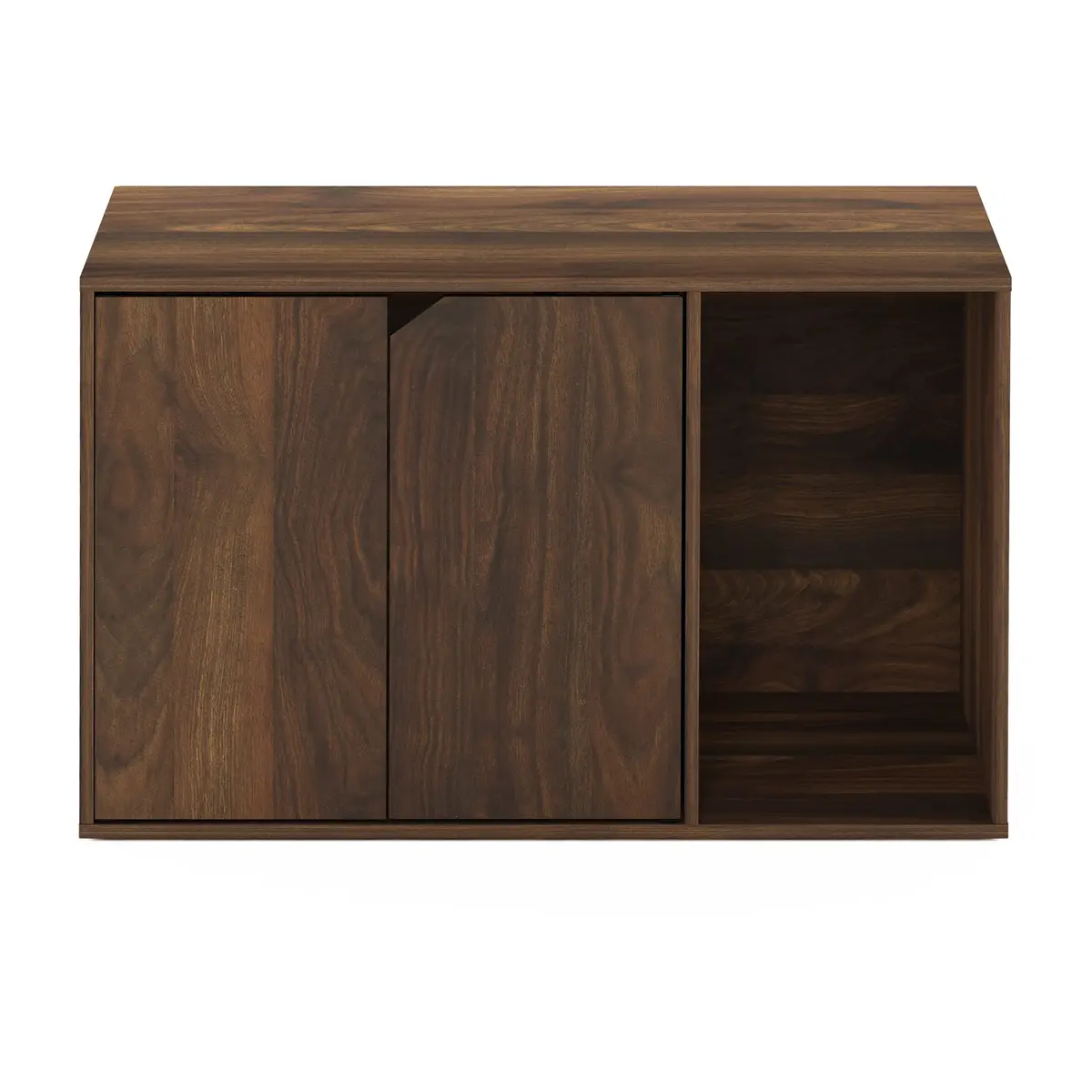 Furinno Peli Litter Box Enclosure, Columbia Walnut | Modern Hidden Cat Furniture (70-120 chars) - view 5