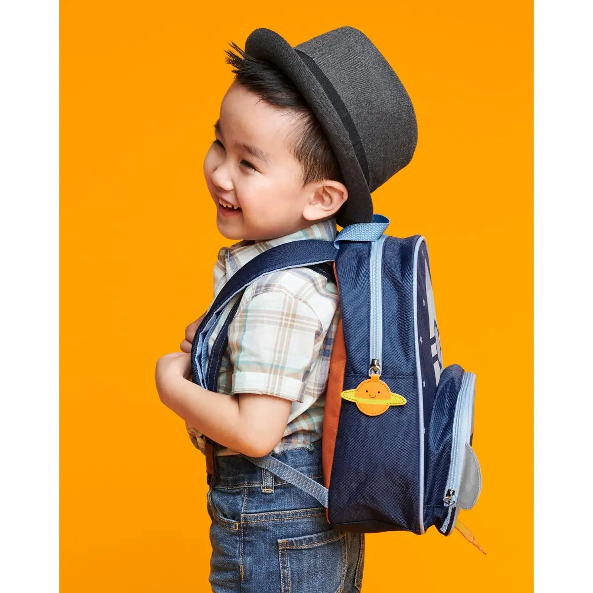 Skip Hop Sparks Kid's Backpack, Rocket | Adjustable Padded Straps & Roomy Main Compartment - view 8