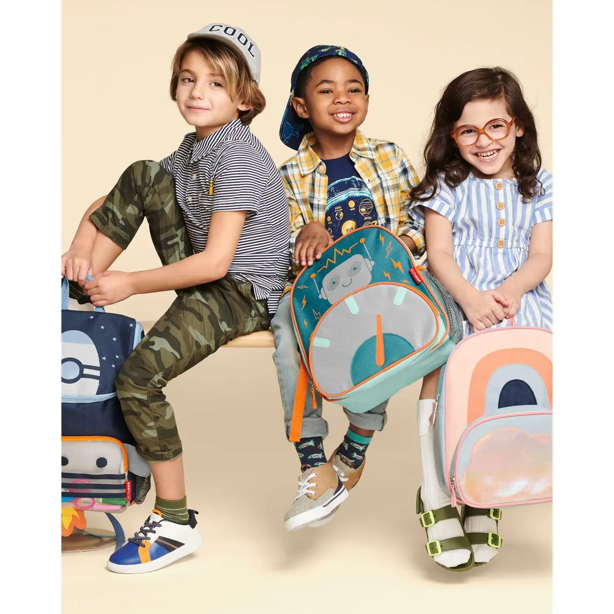 Skip Hop Sparks Kid's Backpack, Rocket | Adjustable Padded Straps & Roomy Main Compartment - view 9