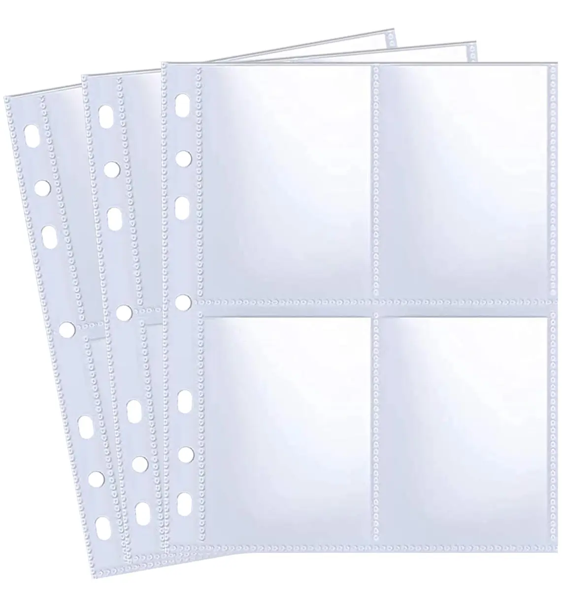 WITHYU Card Document Sleeve 80 Pack | Double-Sided 4 Pocket A5 Binder Sheets for Trading Cards - main product image