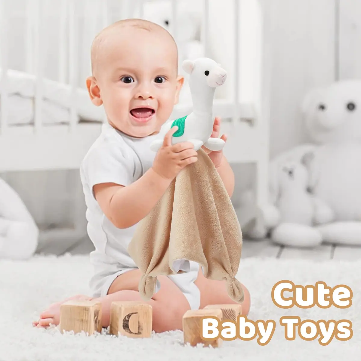 Pro Goleem Llama Security Blanket 14 Inch | Soft Baby Lovey for Newborns & Toddlers - view 4