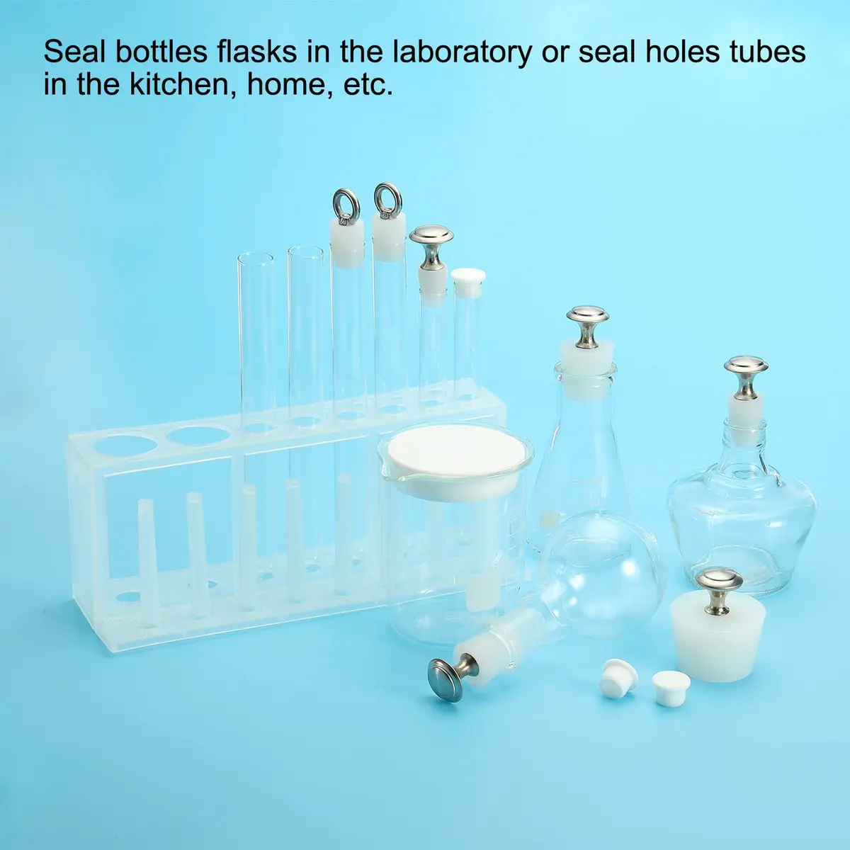 MECCANIXITY Silicone Rubber Hole Plug White 14-15mm | Flexible Lab & Home Seal - view 5