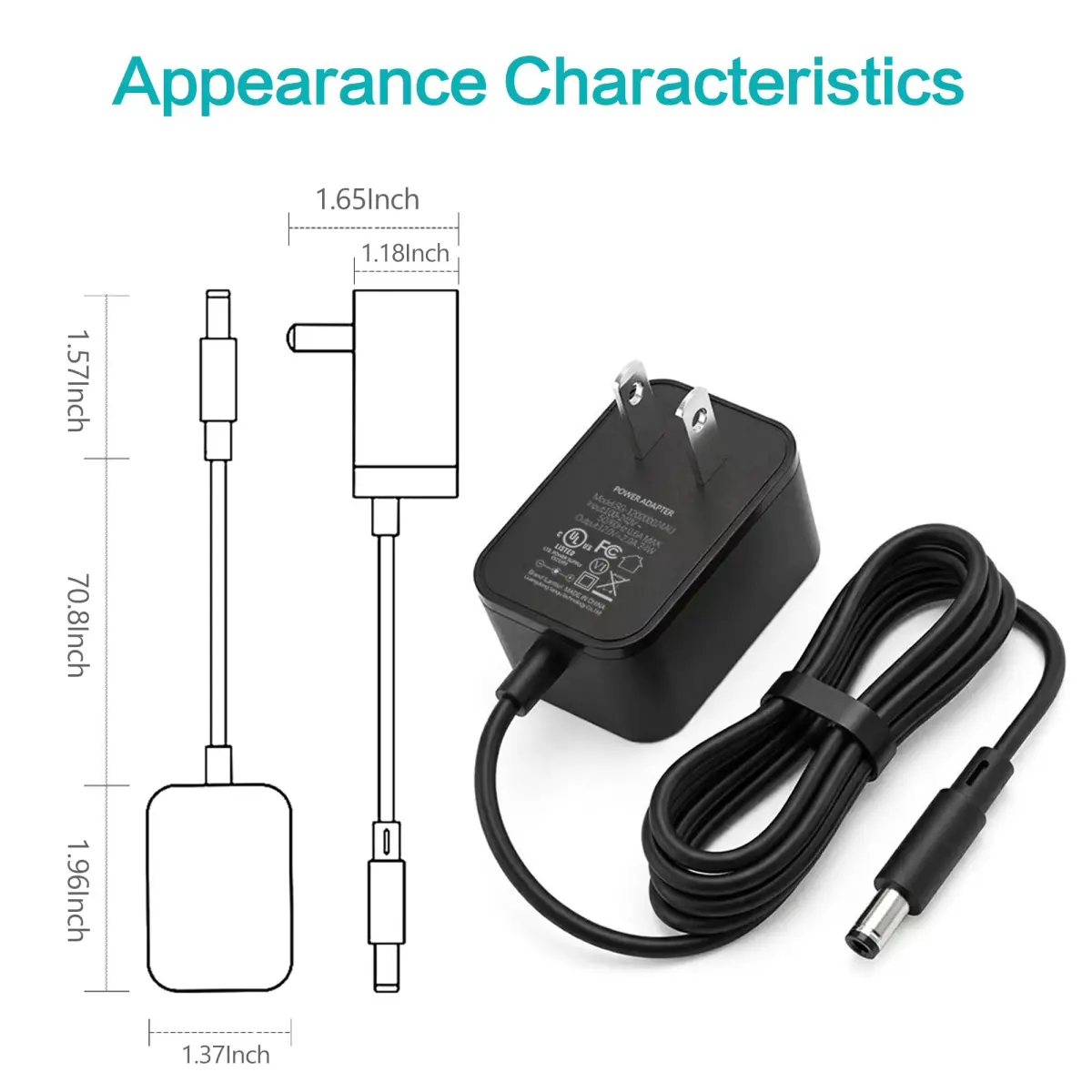 Lantisri 12V 2A AC Adapter Power Cord for Sony Blu-Ray Disc DVD Players Replacement | 24W Max Output, 6ft Cord, UL Certified - view 6