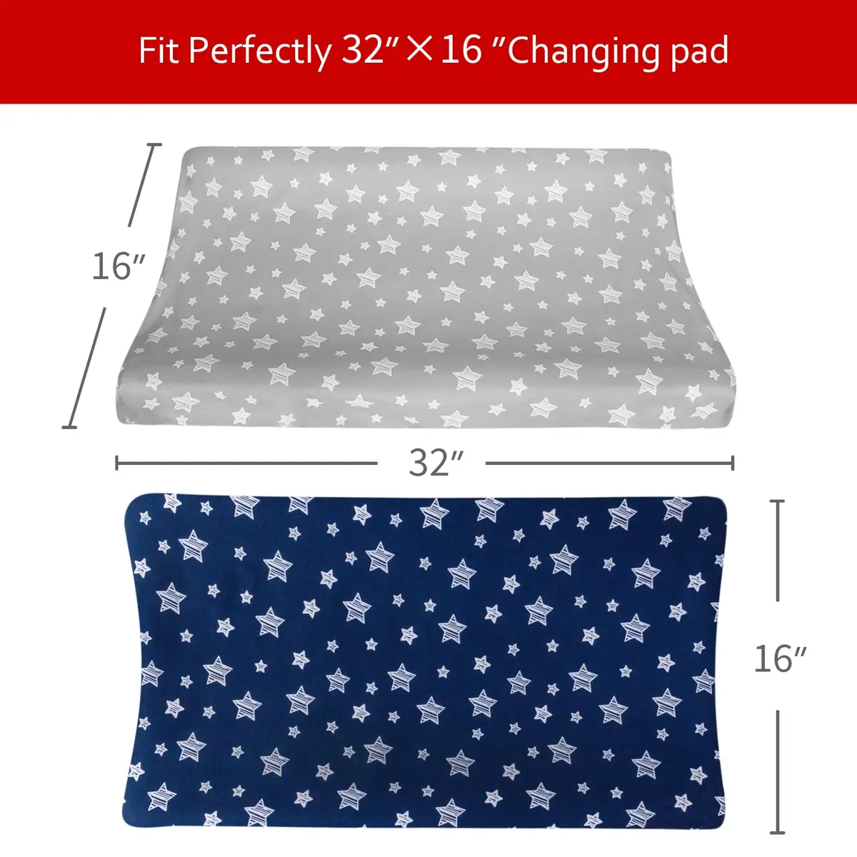 Moonsea Changing Pad Cover for Boys Girls | Soft Unisex Diaper Change Table Sheets - view 5