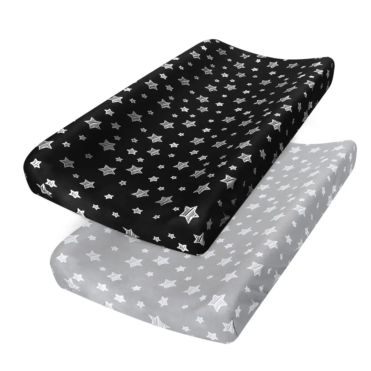 Moonsea Changing Pad Cover for Boys Girls | Soft Unisex Microfiber Sheets, 2-Pack, Fits 32"x16" Pads - main product image