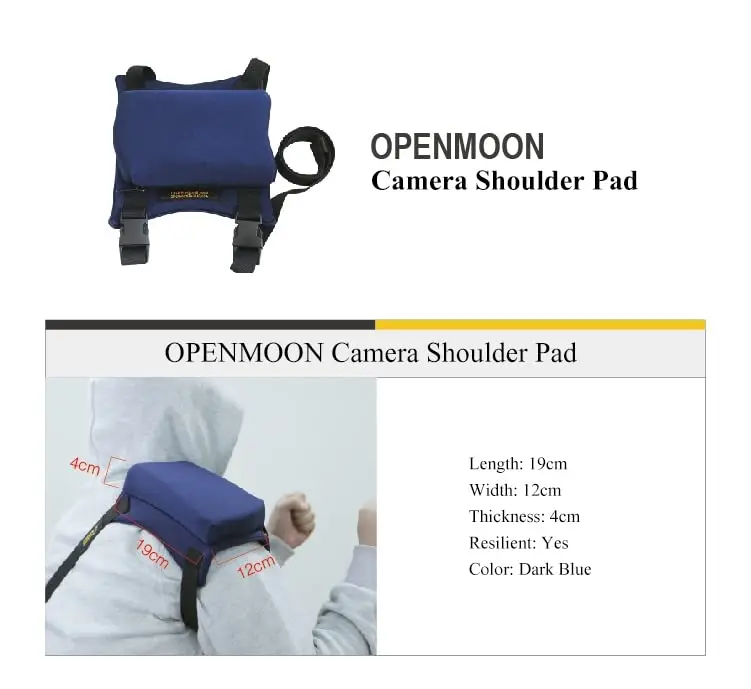 OPENMOON Camera Comfort Cushion, Blue | Adjustable Shoulder Pad for Support & Pain Relief - view 2