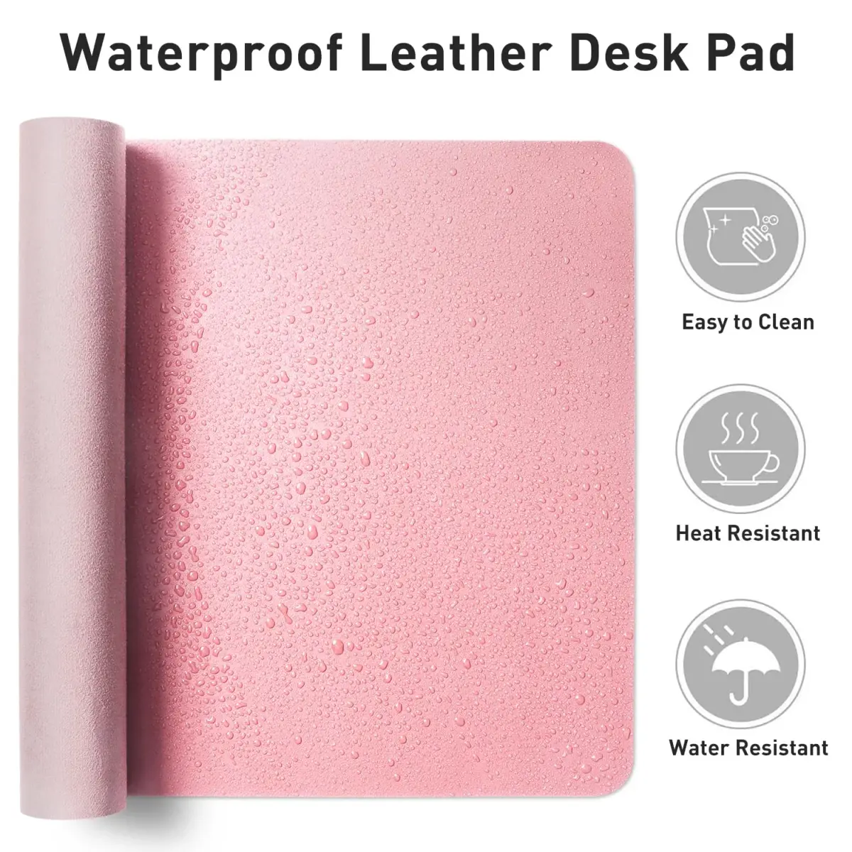 Aothia Leather Desk Pad Protector - Large Mouse Pad, Non-Slip PU Leather Blotter 91cm x 43cm (36" x 17") | Protects Desks from Scratches, Spills, and Heat - view 6