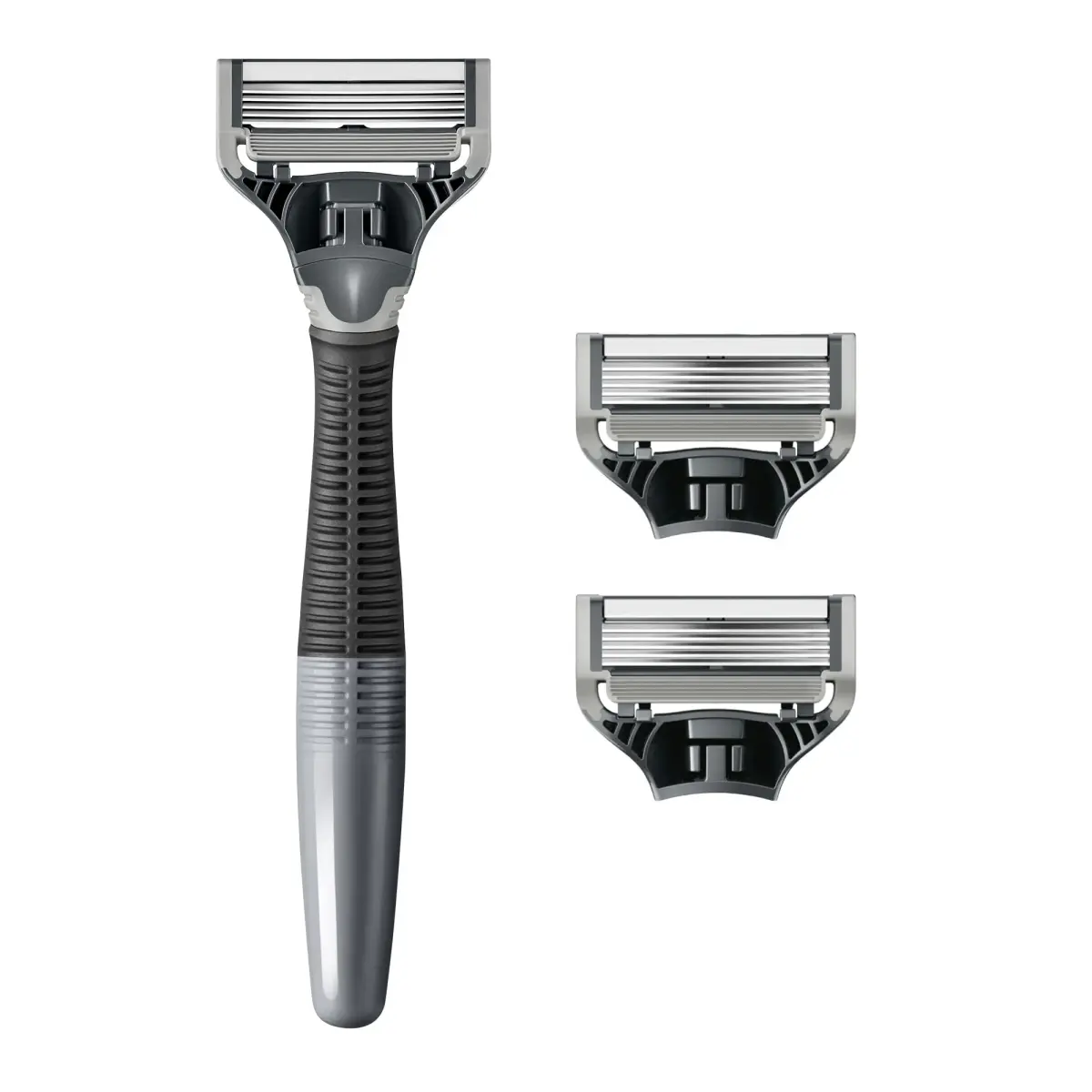 Harry's Original Shaving Kit for Men - Razor Handle and 3 Razor Blade Refill Cartridges - German Engineered - Charcoal | 5-Blade Cartridge Razor - view 2