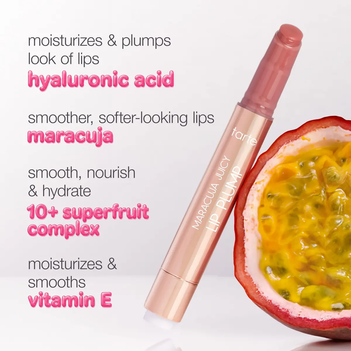 tarte maracuja juicy lip plump 0.1 Fl Oz | Hydrating & Volumizing Lip Gloss Balm with Hyaluronic Acid - view 5