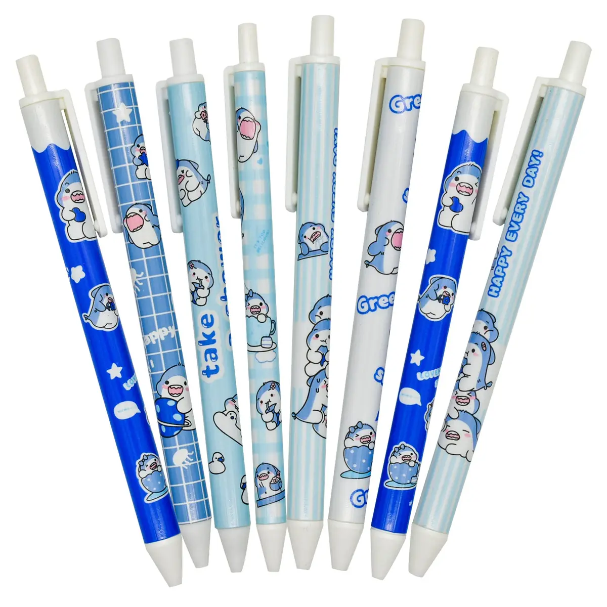 Maydahui 12 PCS Blue Baby Shark Gel Pen | Smooth, Fine Point, Cartoon Animal Design - view 7