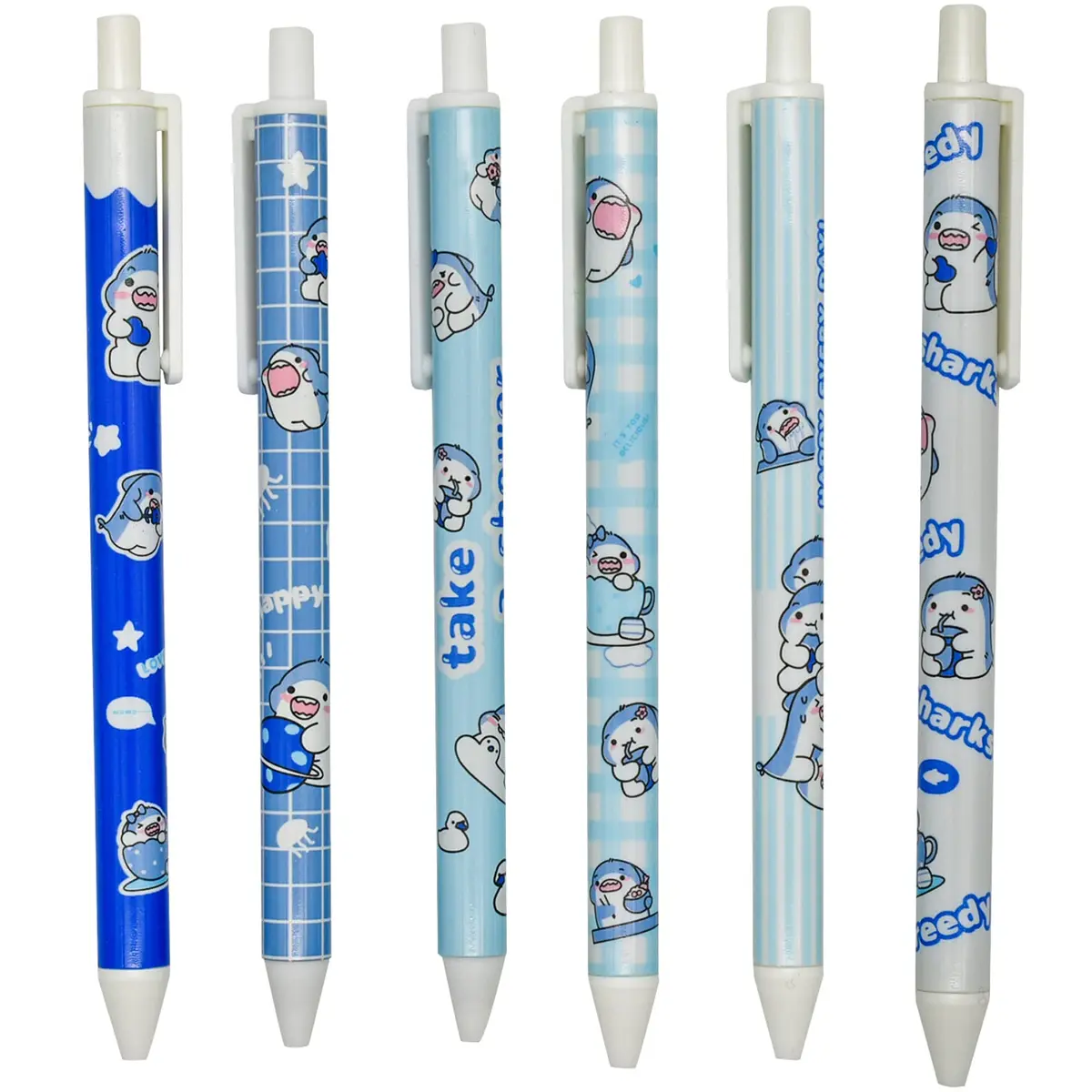 Maydahui 12 PCS Blue Baby Shark Gel Pen | Smooth, Fine Point, Cartoon Animal Design - view 9