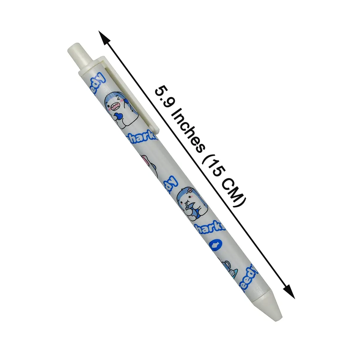 Maydahui 12 PCS Blue Baby Shark Gel Pen | Smooth, Fine Point, Cartoon Animal Design - view 2
