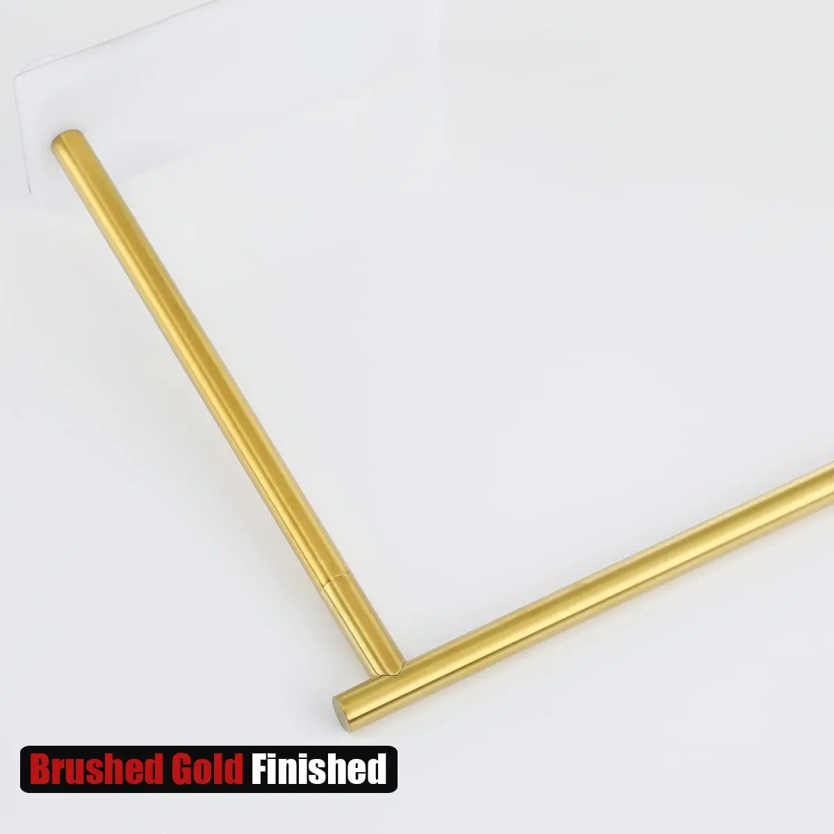 JQK Hand Towel Holder Stand Brushed Gold 12 Inch Bar | Modern Free Standing Countertop Rack - view 7