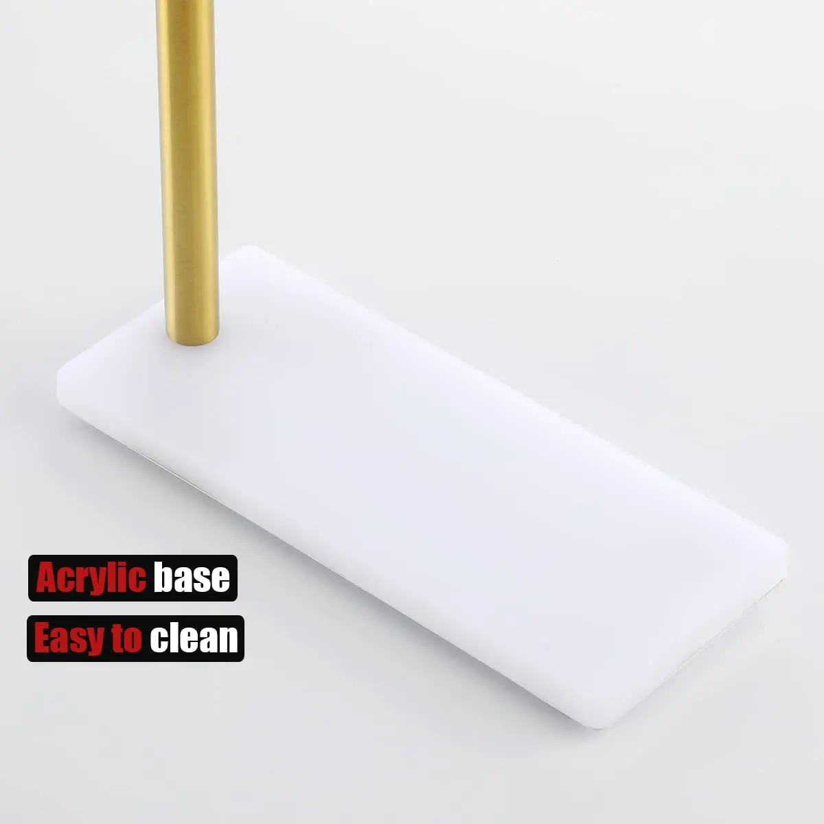 JQK Hand Towel Holder Stand Brushed Gold 12 Inch Bar | Modern Free Standing Countertop Rack - view 8