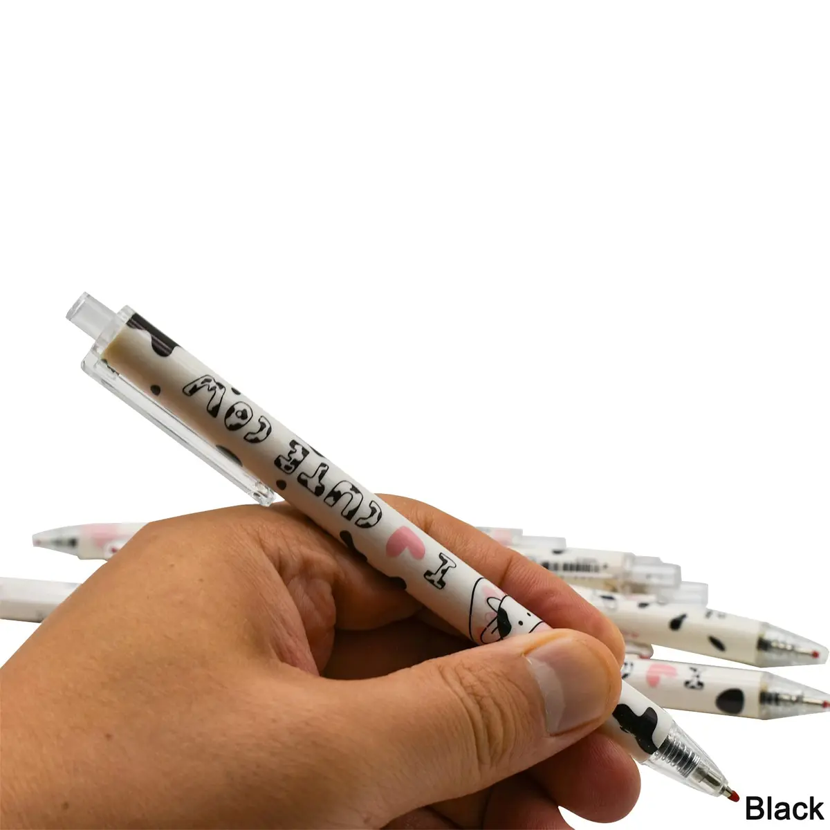 Maydahui 12 PCS Milk Cow Gel Pen 0.5 mm Black Ink | Cute Animal Design for Smooth Writing - view 5