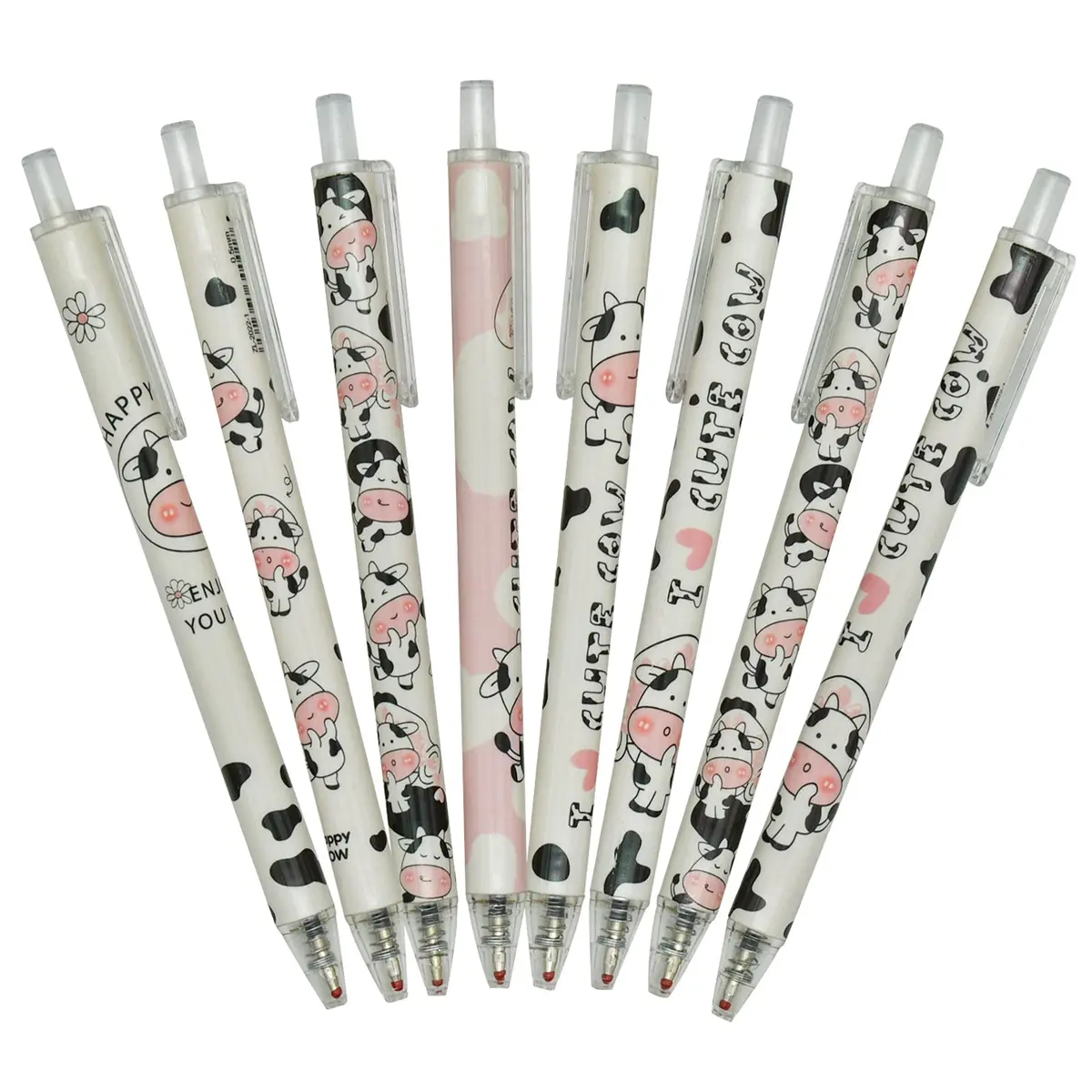 Maydahui 12 PCS Milk Cow Gel Pen 0.5 mm Black Ink | Cute Animal Design for Smooth Writing - view 7