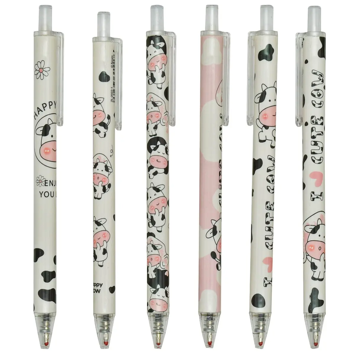 Maydahui 12 PCS Milk Cow Gel Pen 0.5 mm Black Ink | Cute Animal Design for Smooth Writing - view 9