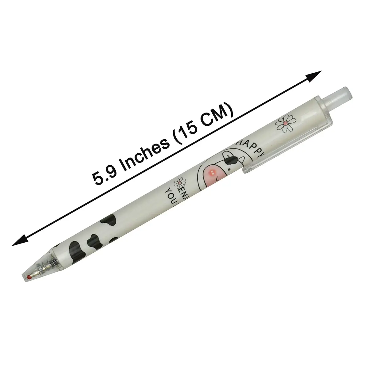 Maydahui 12 PCS Milk Cow Gel Pen 0.5 mm Black Ink | Cute Animal Design for Smooth Writing - view 2