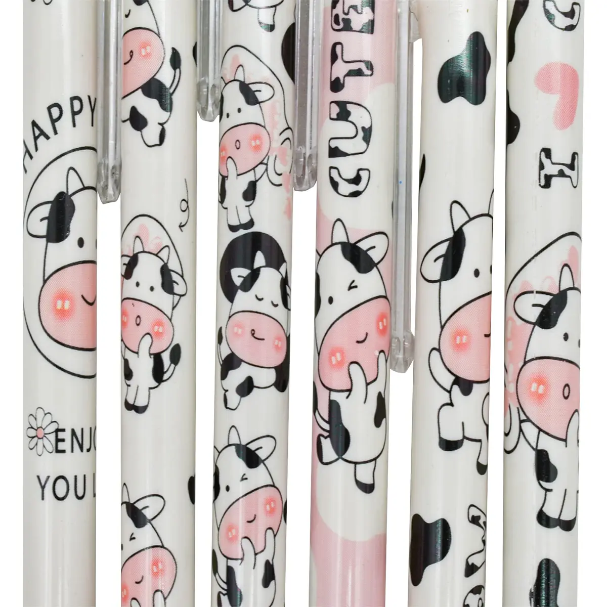 Maydahui 12 PCS Milk Cow Gel Pen 0.5 mm Black Ink | Cute Animal Design for Smooth Writing - view 3