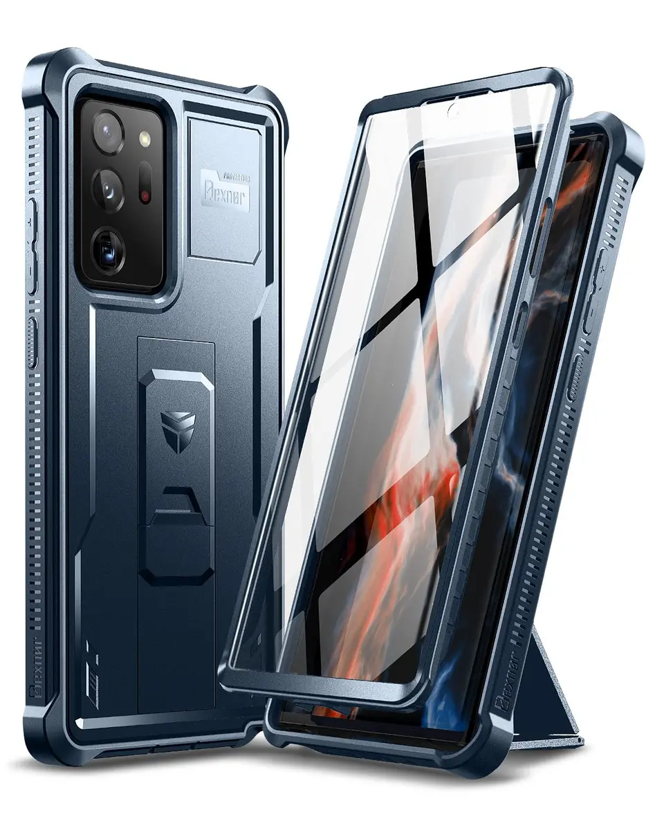 Dexnor Heavy Duty Case for Samsung Galaxy Note 20 Ultra 5G with Built-in Screen Protector and Kickstand | Navy Blue - main product image