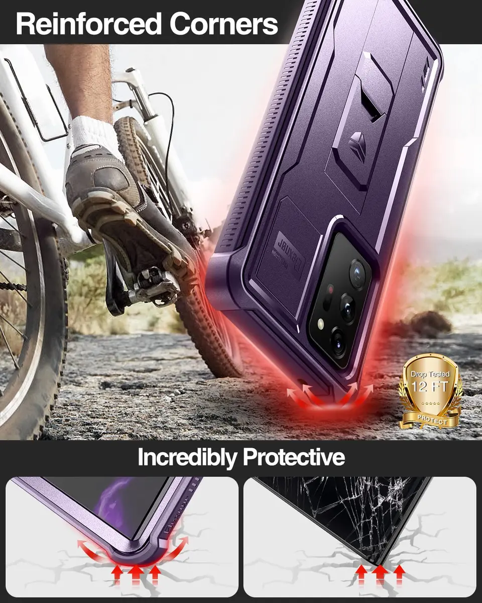 Dexnor Galaxy Note 20 Ultra 5G Case with Screen Protector & Kickstand | Heavy Duty Military Grade Shockproof Cover - view 3