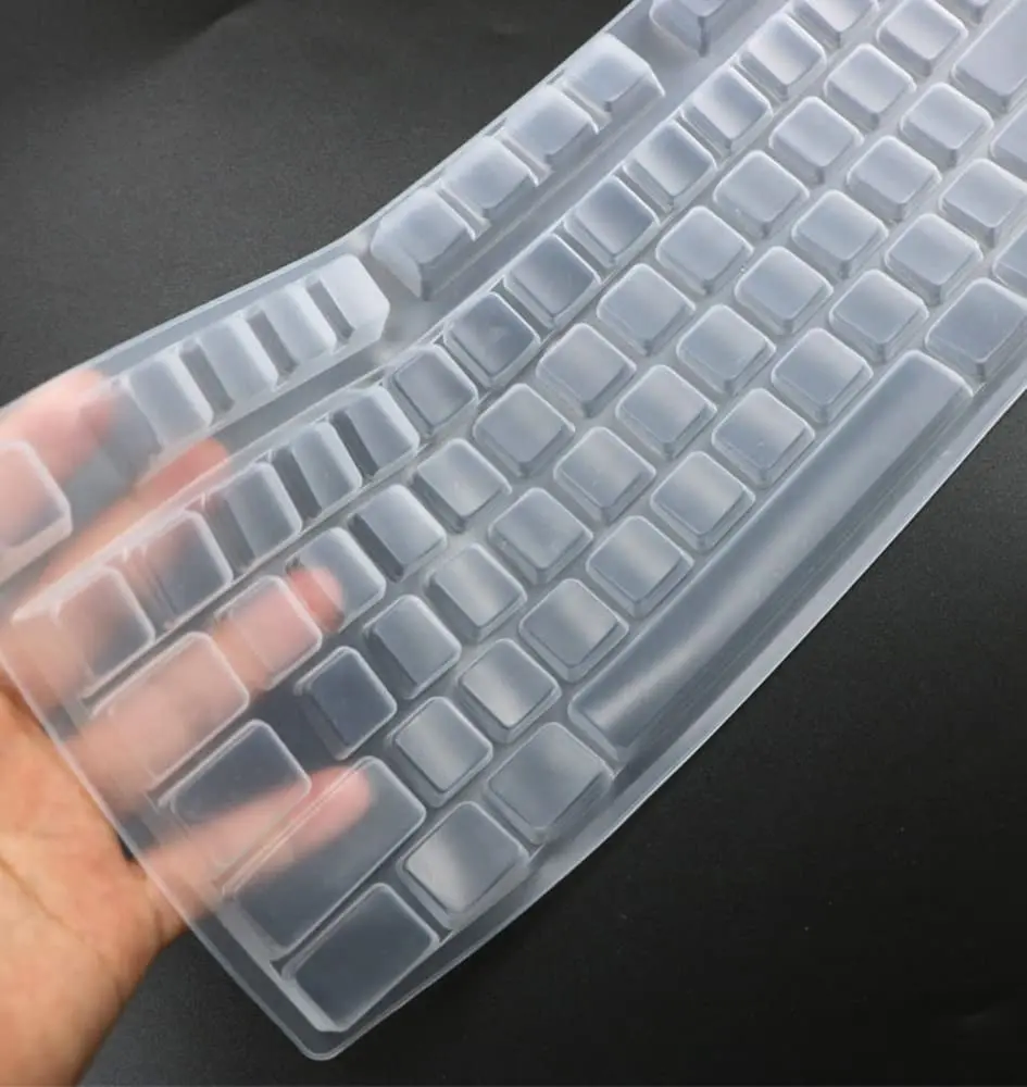 UHamn Clear Silicone Keyboard Skin Cover for Logitech G213 G610 G810 G512 G413 K840 Gaming Keyboards | US Layout - view 3