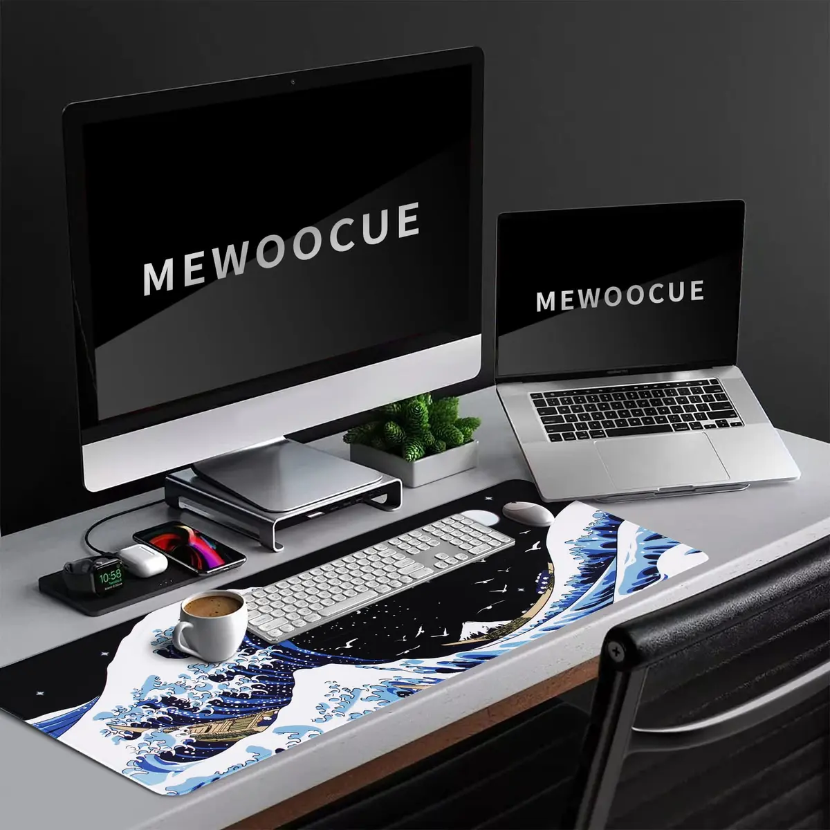 MEWOOCUE® Japanese Anime Gaming Mouse Pad XXL 88cm x 40cm (35.4 x 15.7 in) | Waterproof, Non-Slip, Smooth Surface - view 9