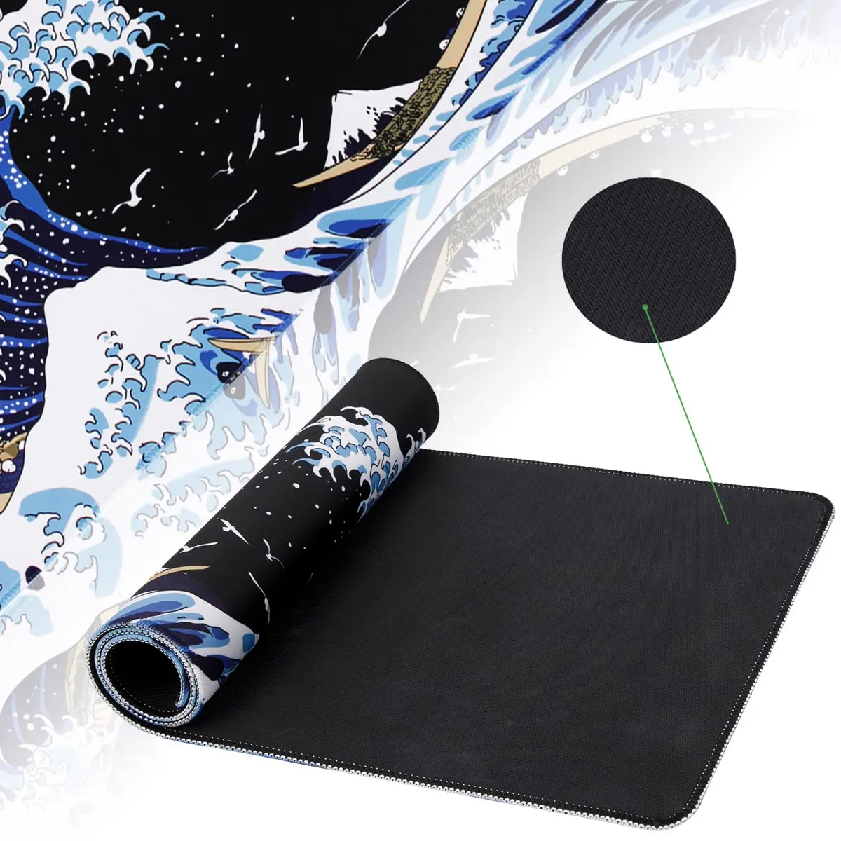 MEWOOCUE® Japanese Anime Gaming Mouse Pad XXL 88cm x 40cm (35.4 x 15.7 in) | Waterproof, Non-Slip, Smooth Surface - view 4