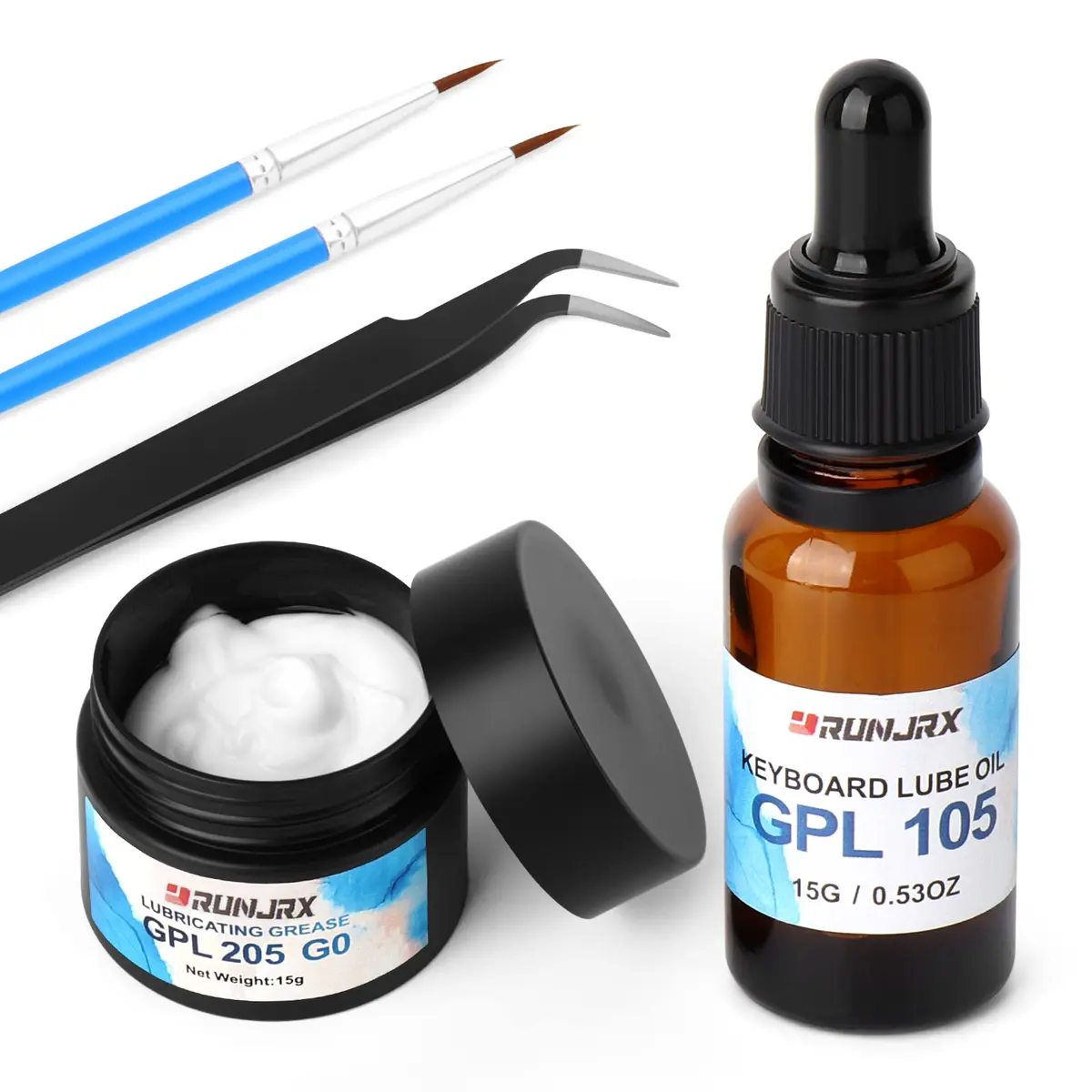 YIMAGUJRX Keyboard Switch Lube Grease Oil GPL 205 15g (0.53oz) & GPL 105 15g (0.53oz) | For Mechanical Keyboard Springs, Stabilizers, Switches - main product image