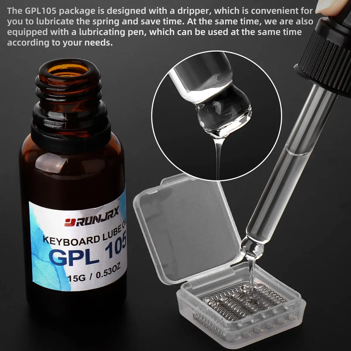 YIMAGUJRX Keyboard Switch Lube Grease Oil GPL 205 15g (0.53oz) & GPL 105 15g (0.53oz) | For Mechanical Keyboard Springs, Stabilizers, Switches - view 2