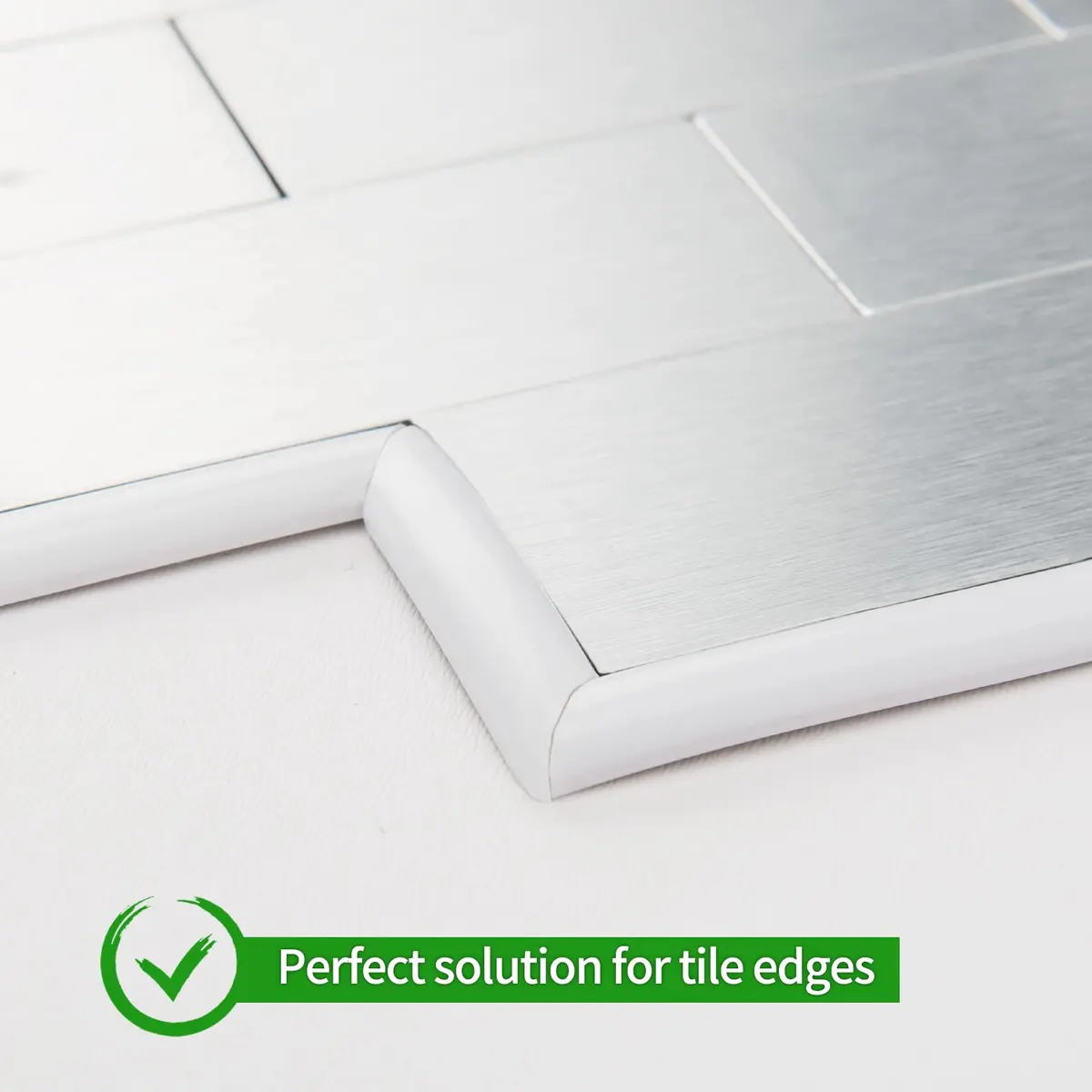 LONGKING 10 ft (3.05 m) Peel and Stick Trim | Flexible White PVC Molding for Walls, Borders, Backsplash - view 6