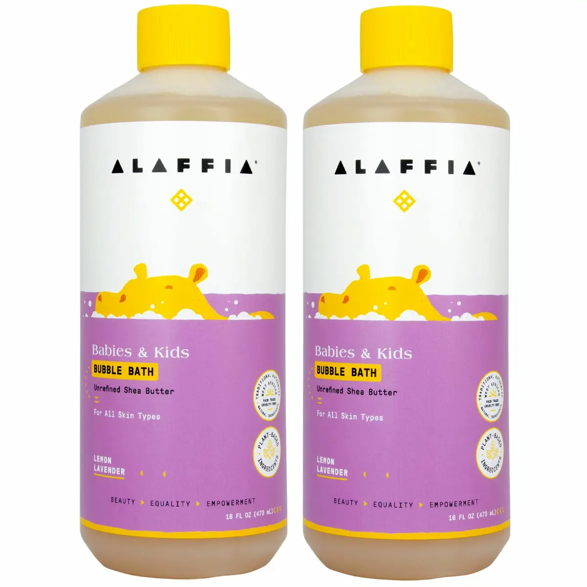 Alaffia Babies & Kids Bubble Bath, Lemon Lavender 16 Fl Oz | Gentle Tear-Free Formula for Sensitive Skin, Baby Essentials - main product image