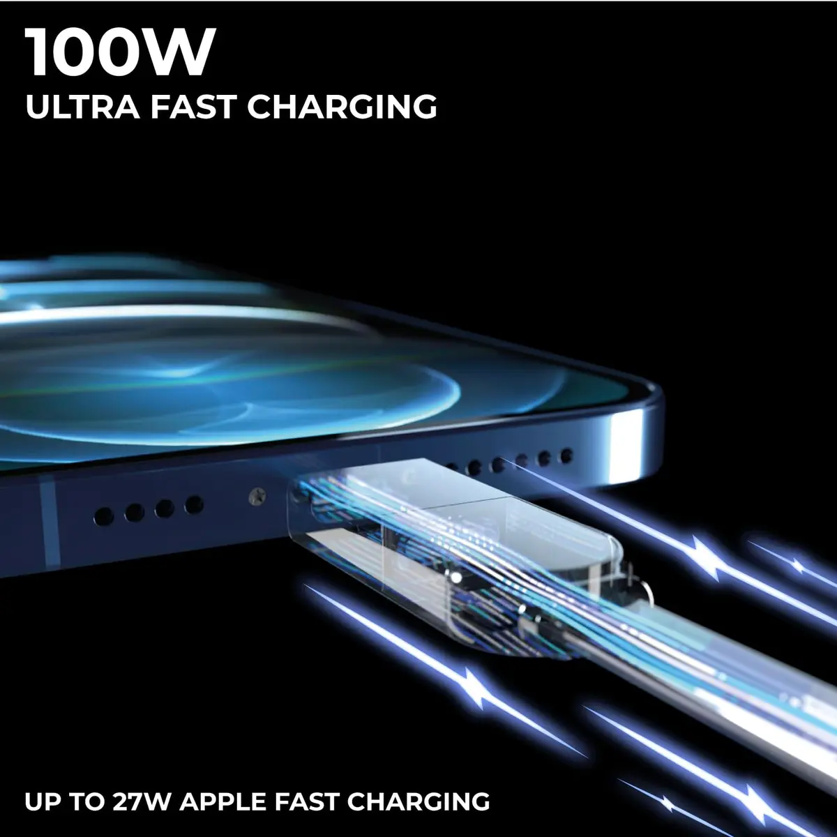 Rolling Square inCharge X Multi Charging Cable 0.15m (0.5 ft) | 6-in-1 Keychain Charger with 100W Fast Charging - view 3